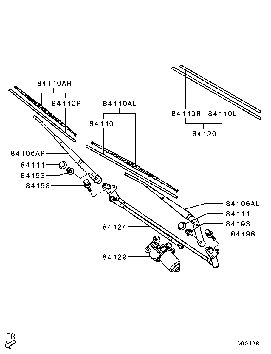 Mitsubishi 8250A203 - Wiper Blade parts5.com