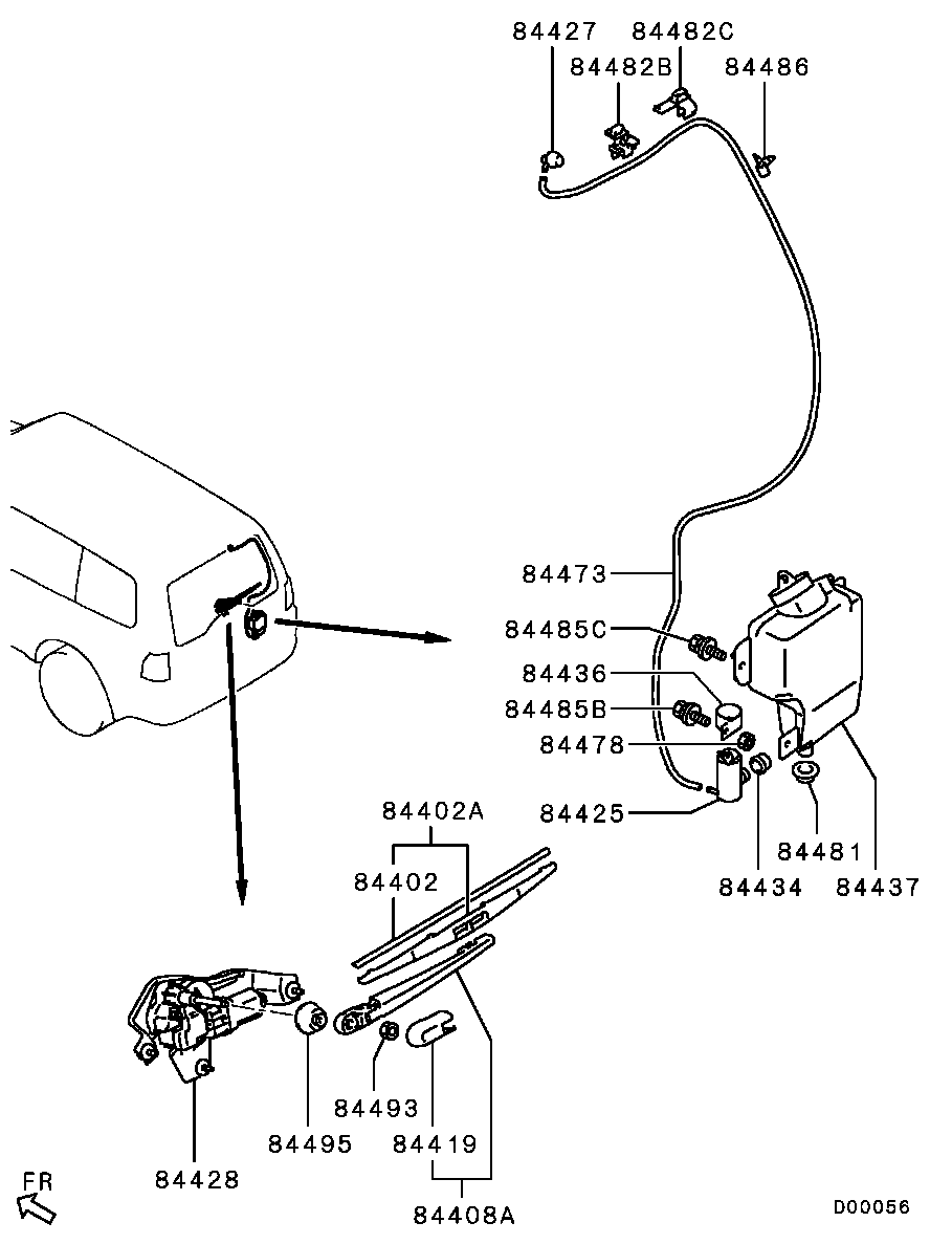 Mitsubishi MR583632 - Μάκτρο καθαριστήρα parts5.com