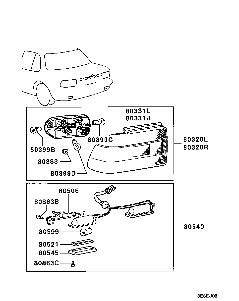 Mitsubishi MS820016 - Žarulja, svjetlo za čitanje parts5.com