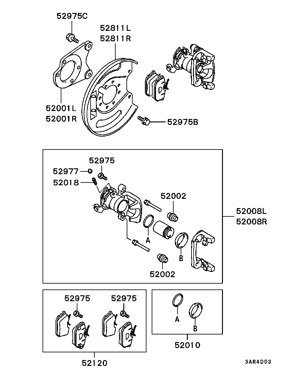 Mitsubishi M850978 - Brake Pad Set, disc brake parts5.com