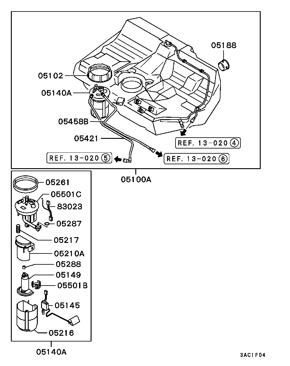 Mitsubishi MR911602 - Yakıt filtresi parts5.com