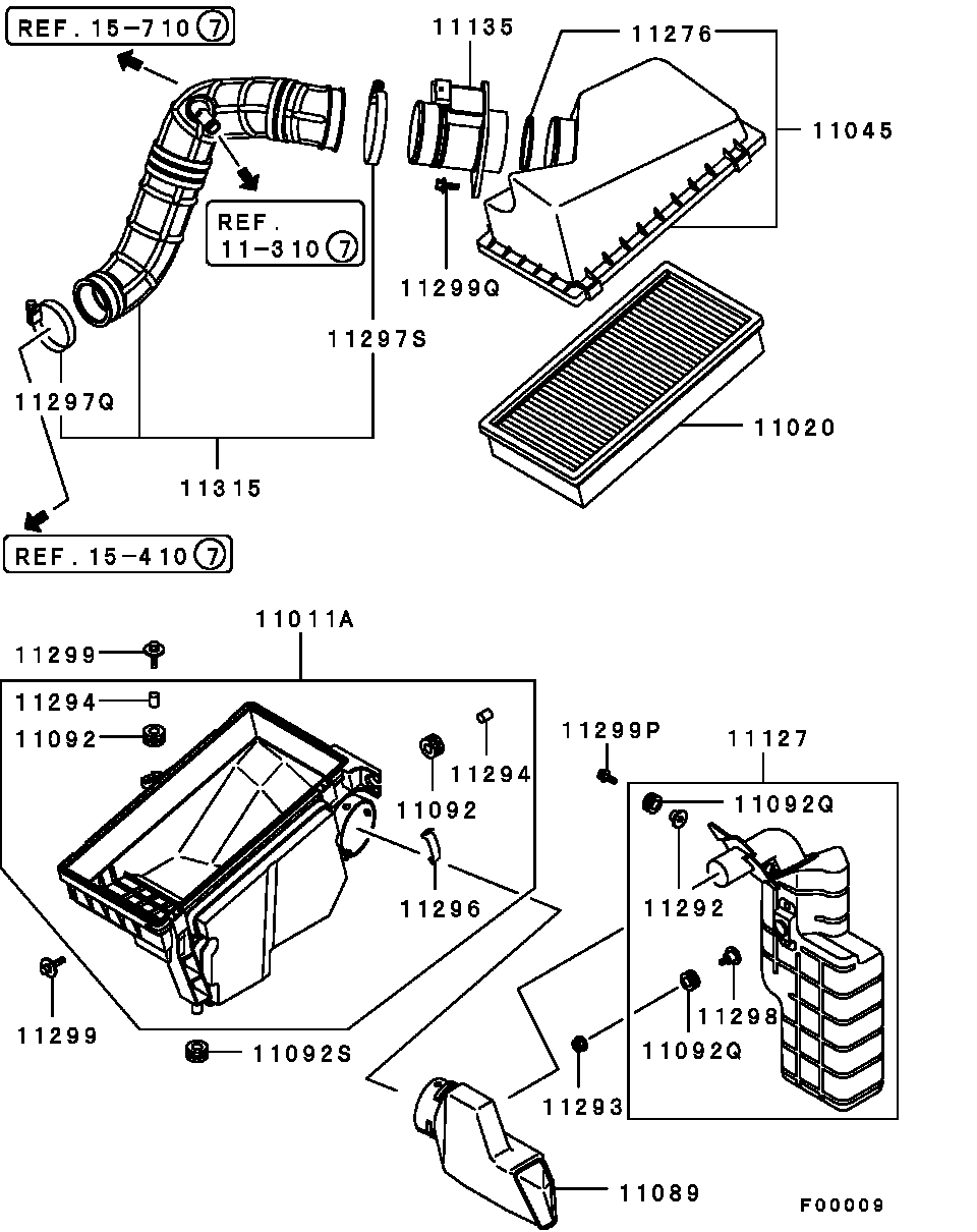 Mitsubishi M 887504 - Датчик потока, массы воздуха parts5.com