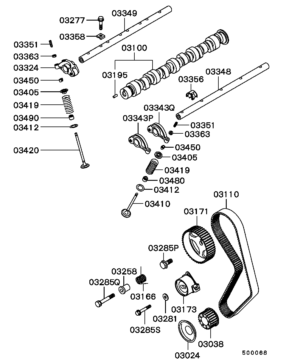 Mitsubishi MD15 9069 - Juego de juntas, vástago de válvula parts5.com