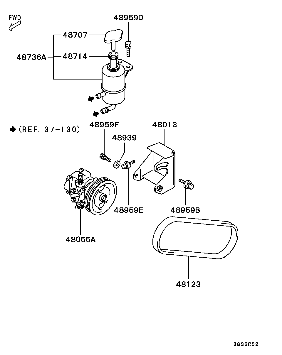 Mitsubishi MD188026 - Keilrippenriemen parts5.com