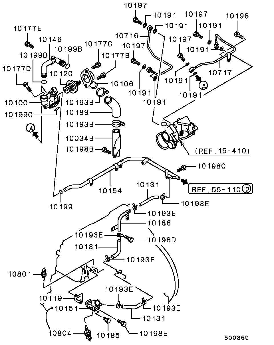 Mitsubishi MD050214 - Sensor, coolant temperature parts5.com