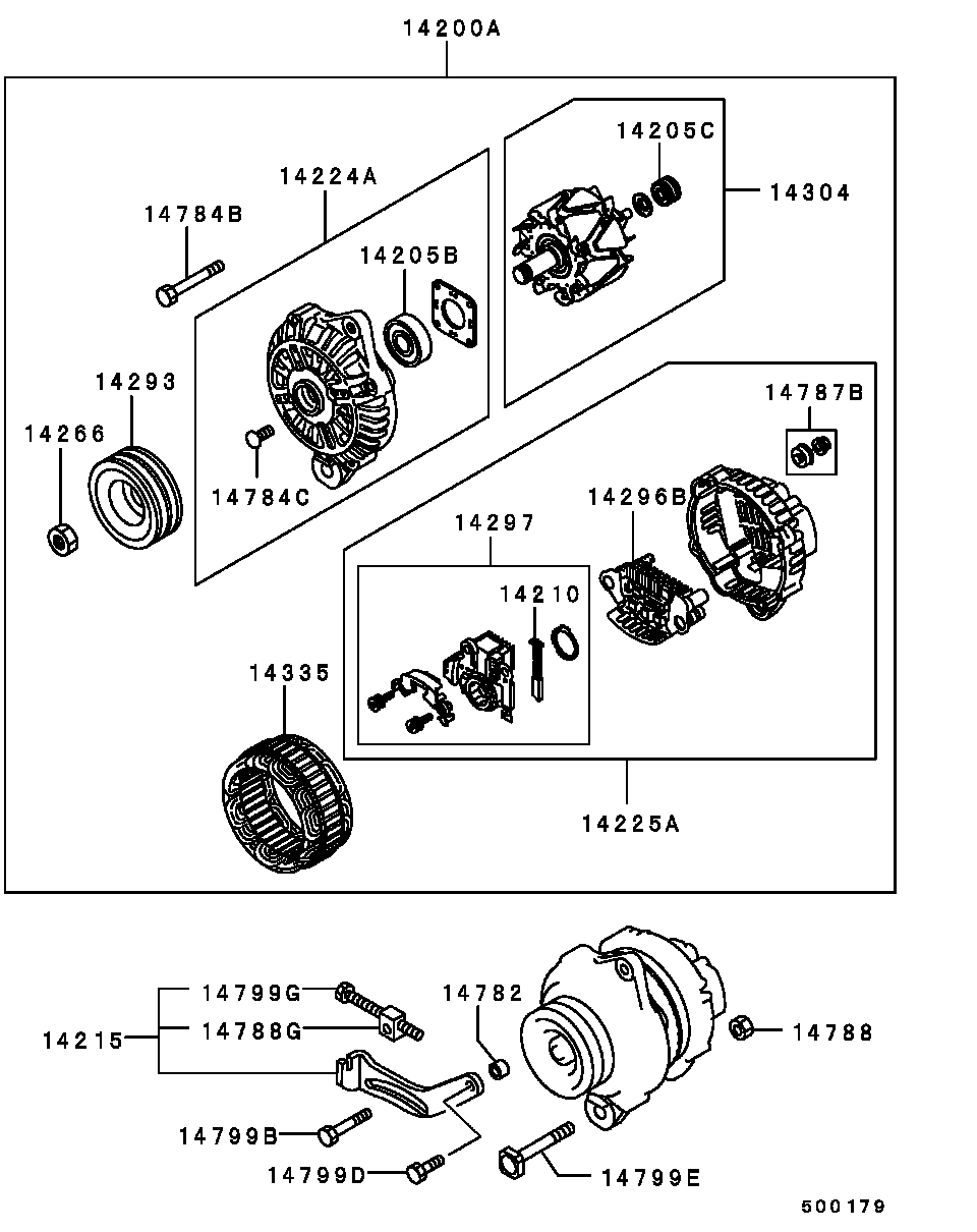 Mitsubishi ME701287 - Csapágy parts5.com