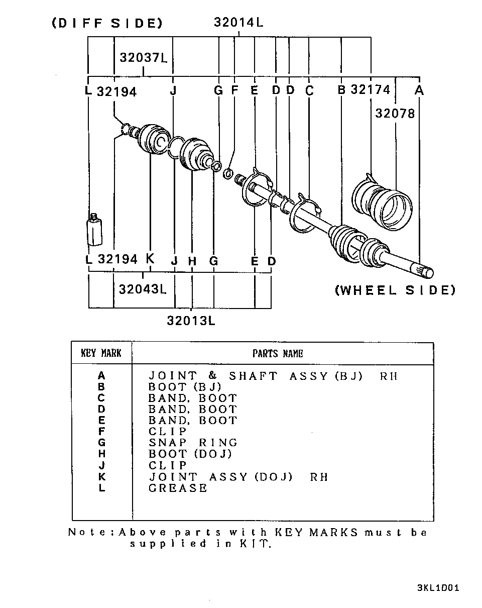 Mitsubishi MB160658 - Fuelle, árbol de transmisión parts5.com