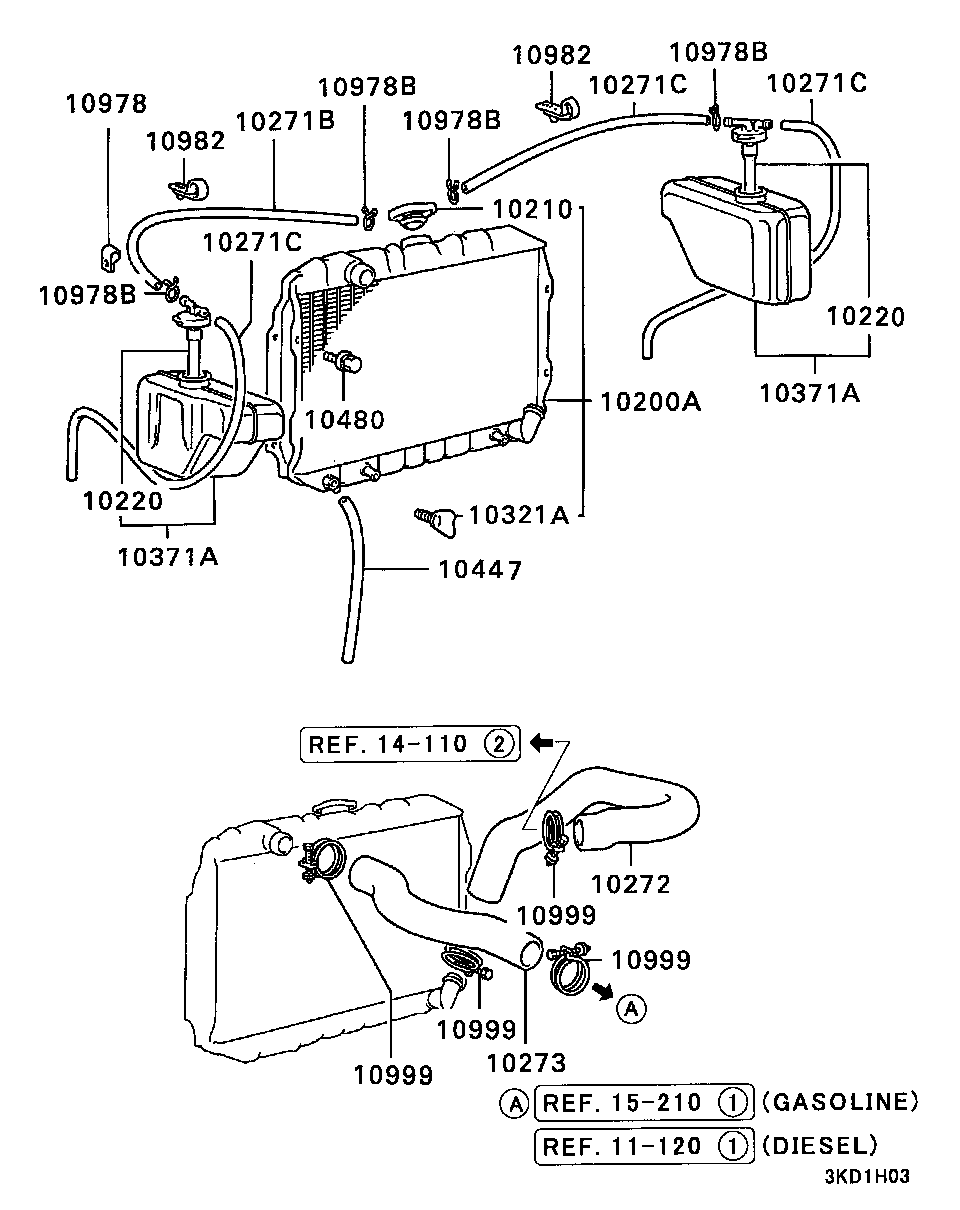 Mitsubishi MB221633 - Tapa, radiador parts5.com