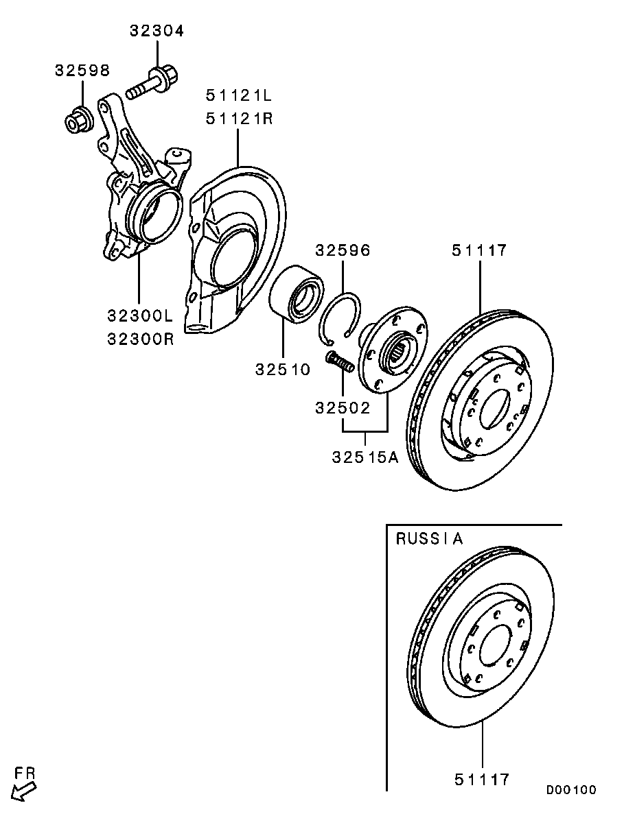 Mitsubishi 3885A017 - Komplet ležaja točka parts5.com