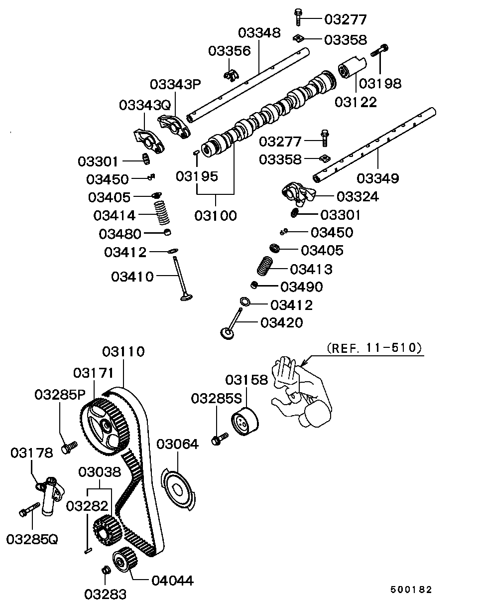 Mitsubishi MD329639 - Ангренажен ремък parts5.com