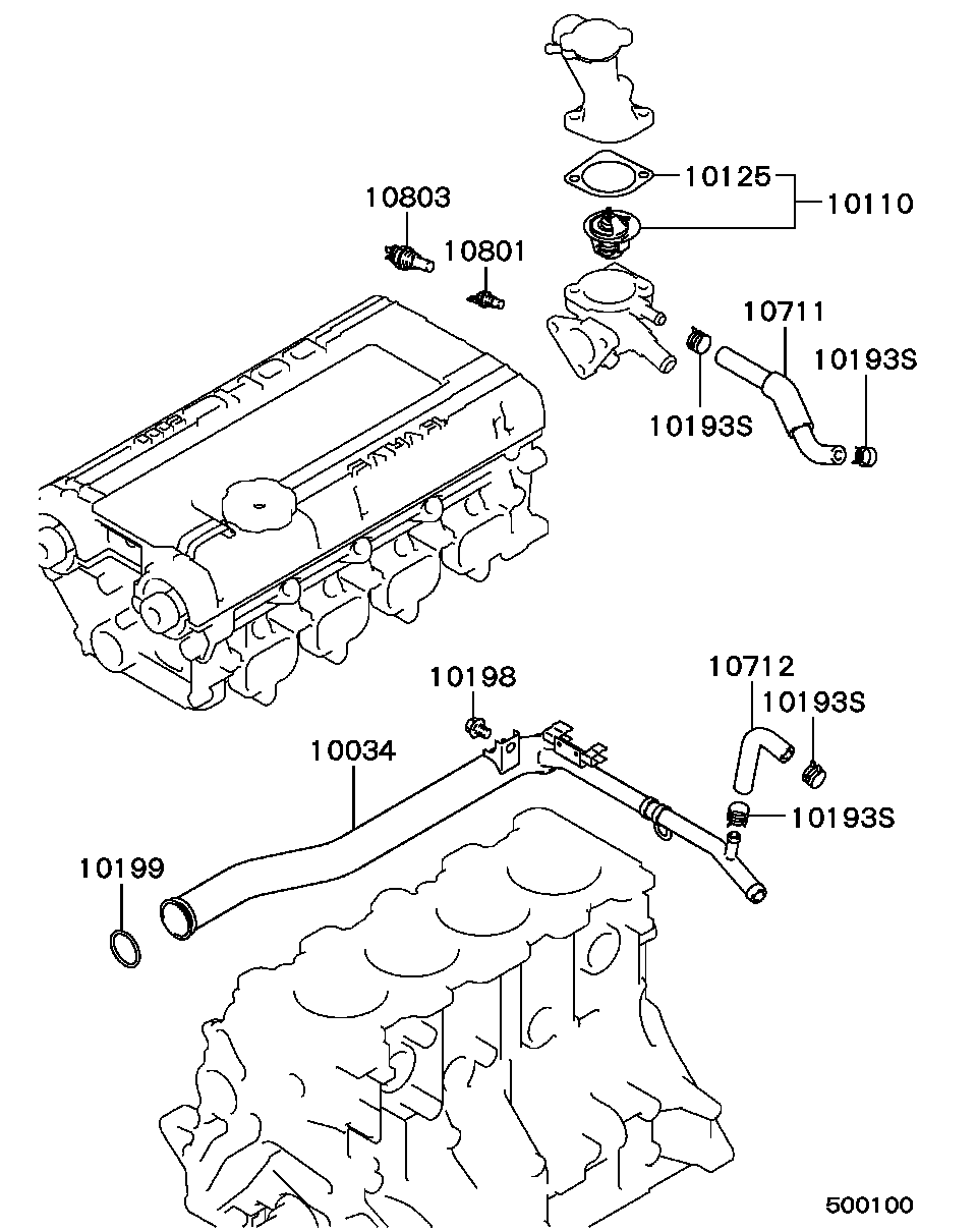 Daihatsu MD997607 - Термостат, охладителна течност parts5.com