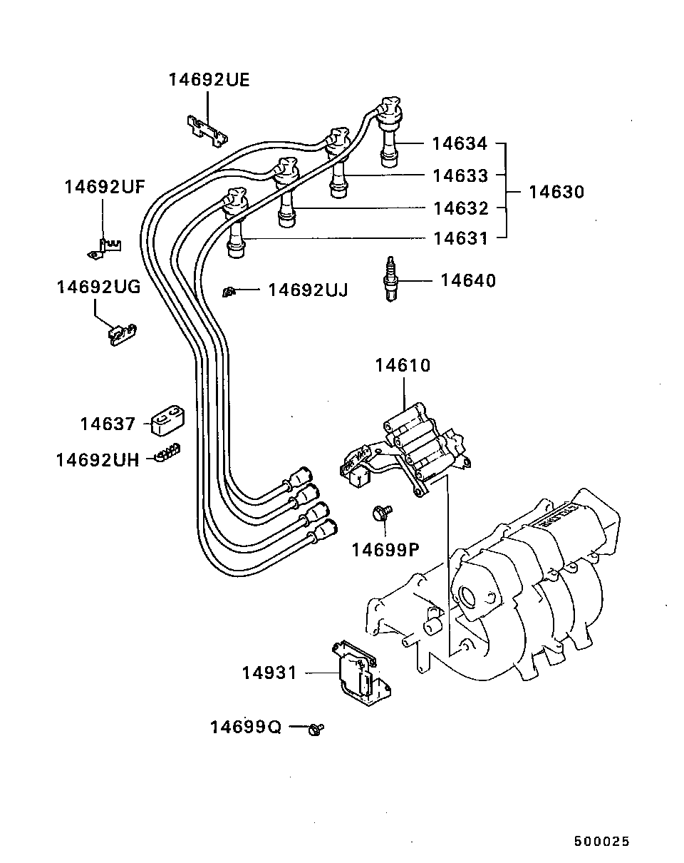 Mitsubishi MS 851 234 - Sytytystulppa parts5.com