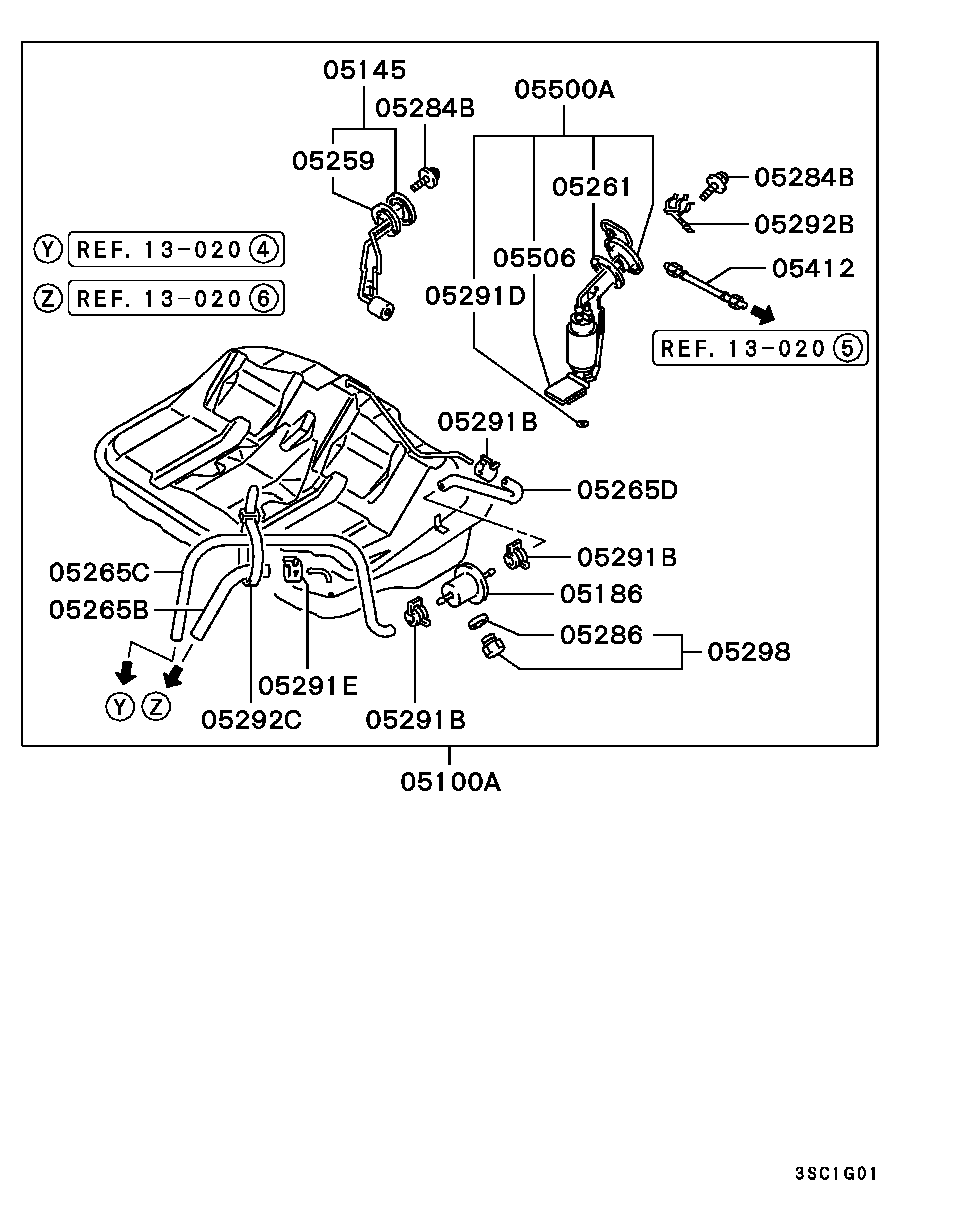 Mitsubishi MB923663* - Αντλία καυσίμου parts5.com