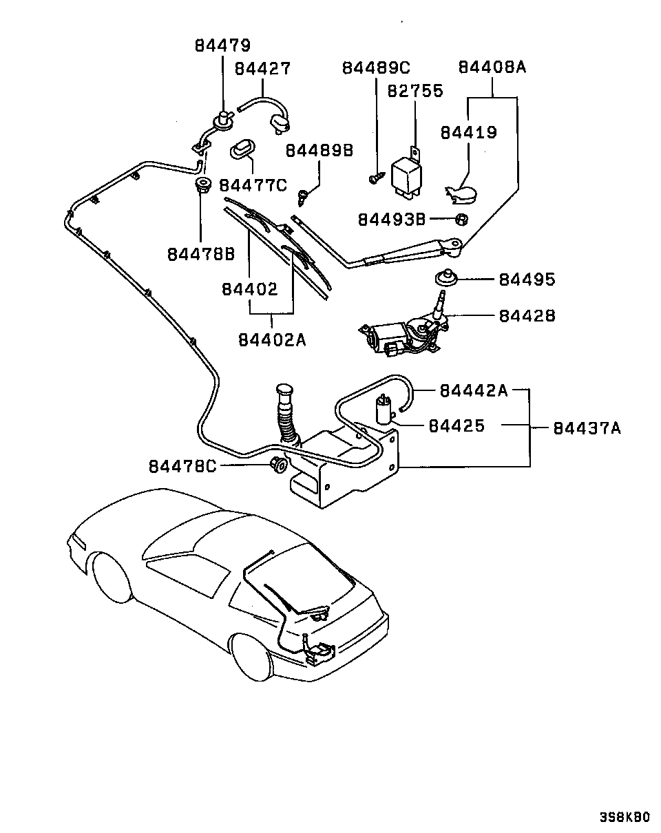 Mitsubishi MB530299 - Wiper Blade parts5.com