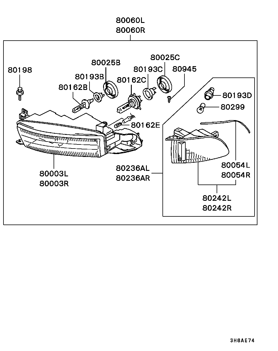 Mitsubishi MS820961 - Λυχνία, προβολείς ομίχλης parts5.com