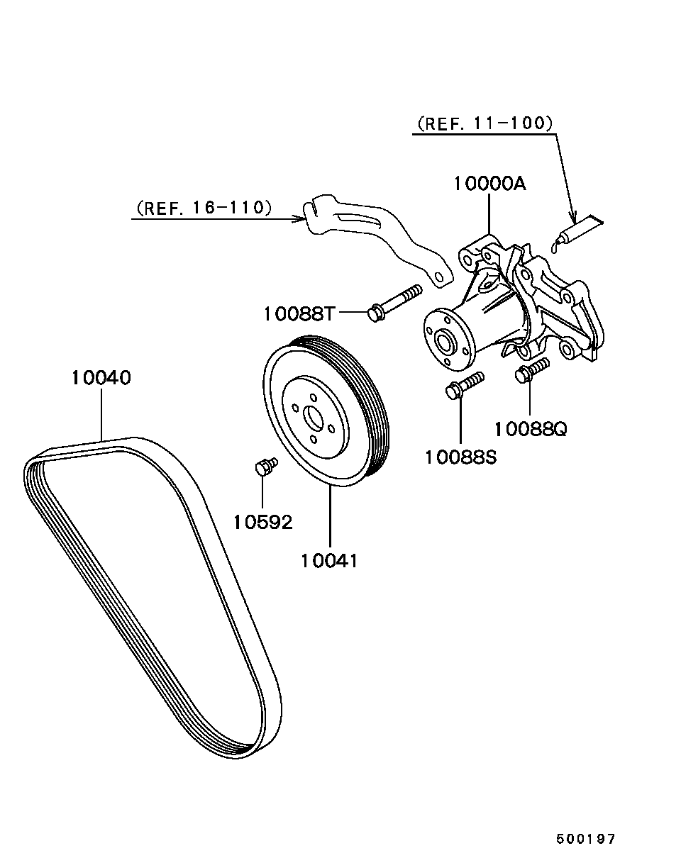 Mitsubishi MN183019 - Moniurahihna parts5.com