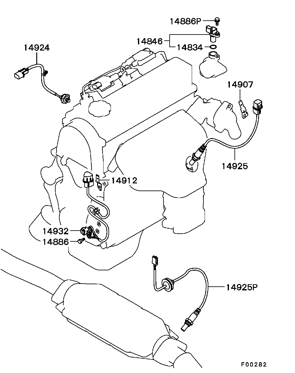 Mitsubishi MN137944 - Lambda sonda parts5.com