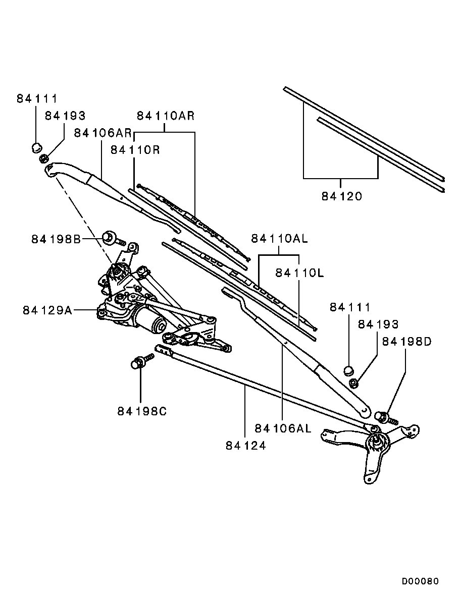 Mitsubishi 8250A278 - Wiper Blade parts5.com