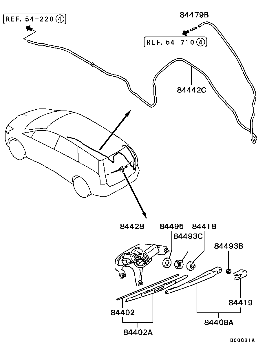 Mitsubishi MR971350 - Wischblatt parts5.com