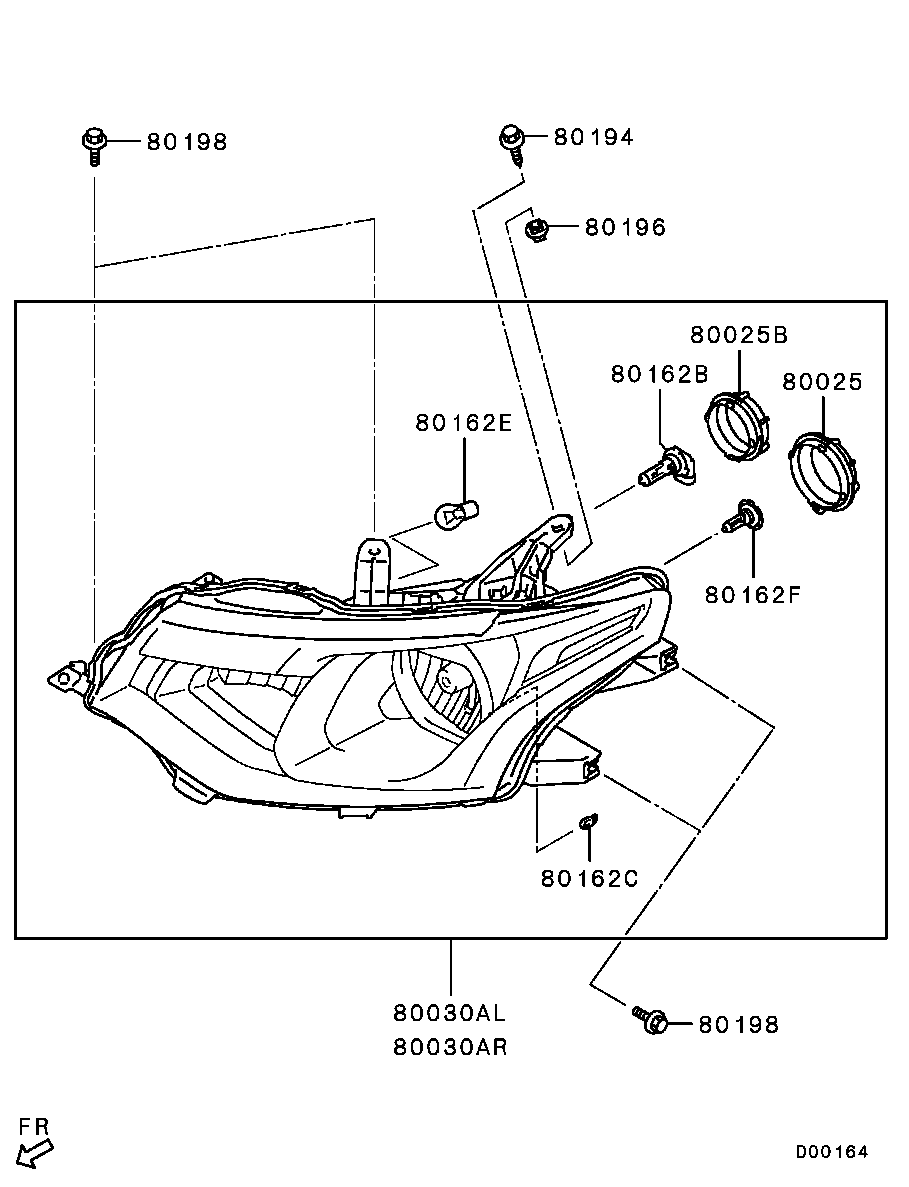 Mitsubishi MS820979 - Žarulja, maglenka parts5.com