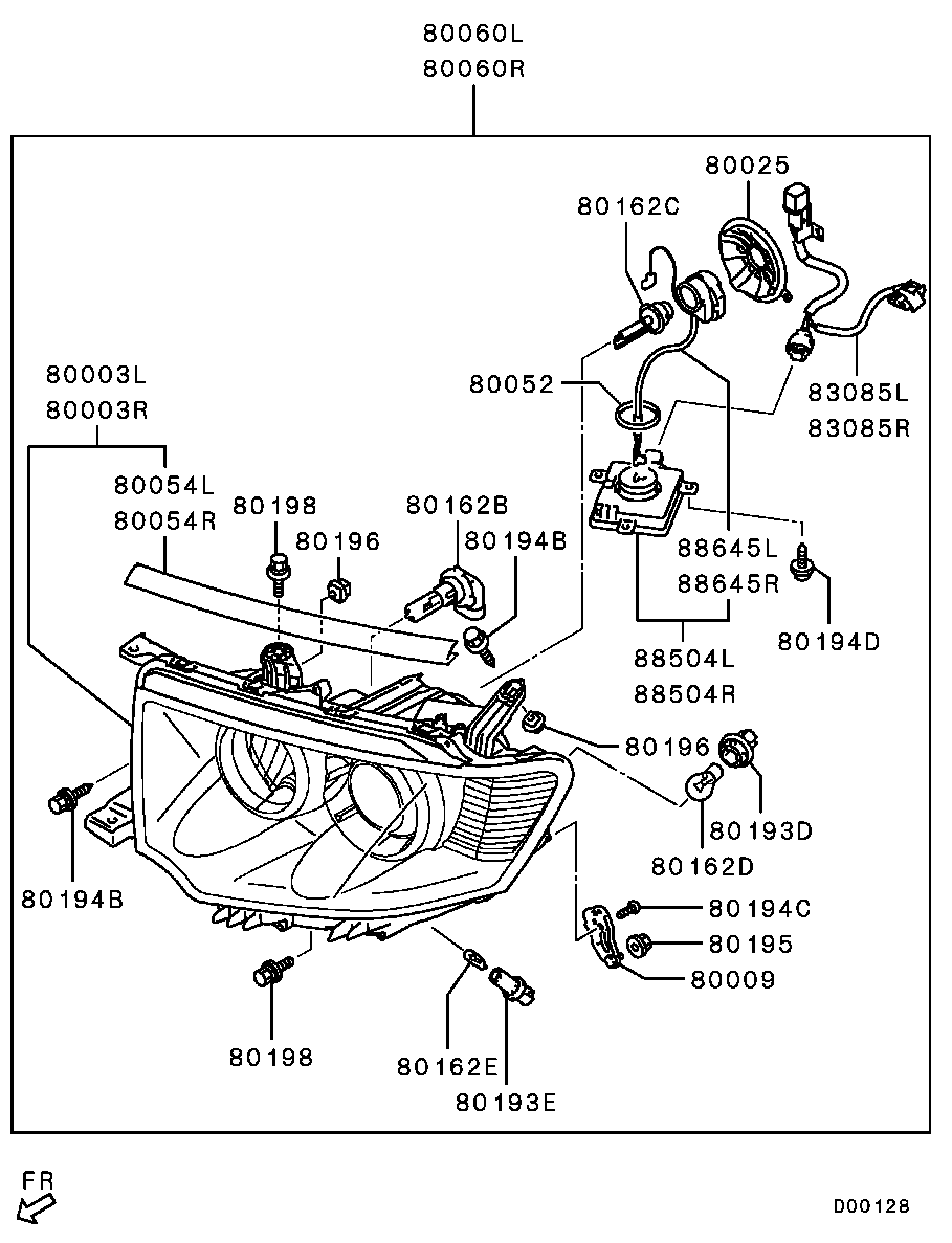 Mitsubishi MU820005 - Λυχνία, μεγάλα φώτα parts5.com