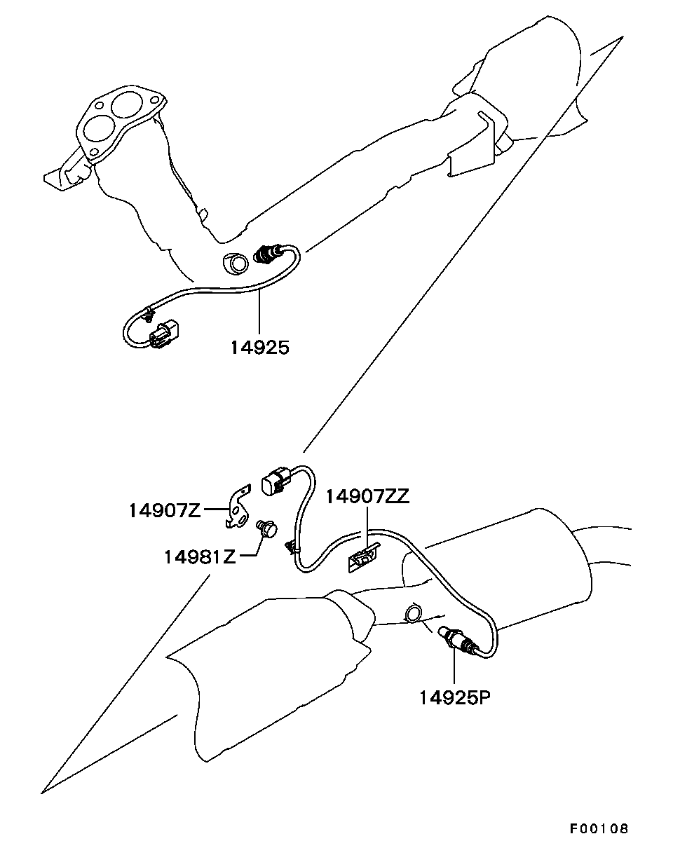 Mitsubishi MR507849 - Lambda sonda parts5.com