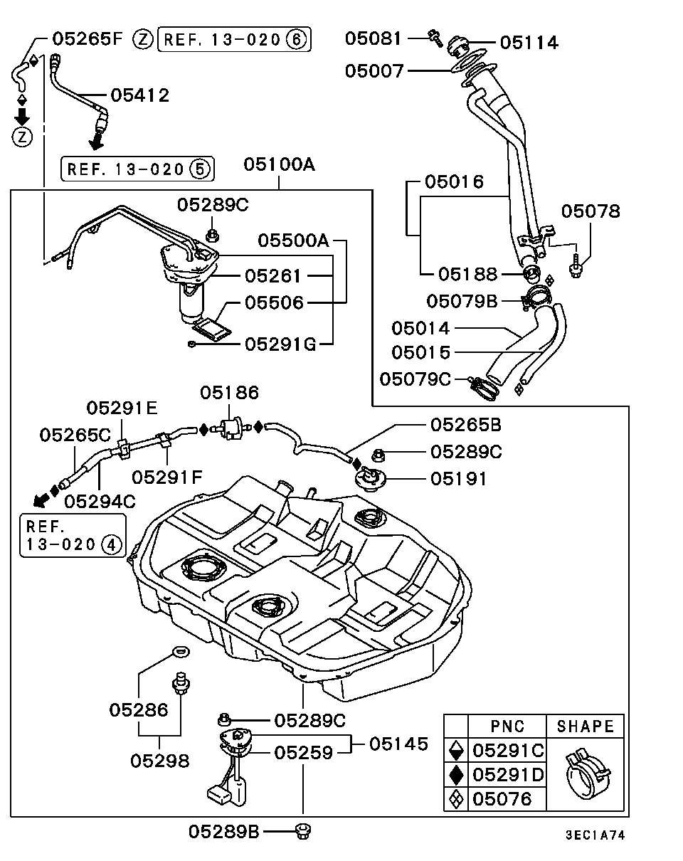 Chrysler MR241351 - Αντλία καυσίμου parts5.com