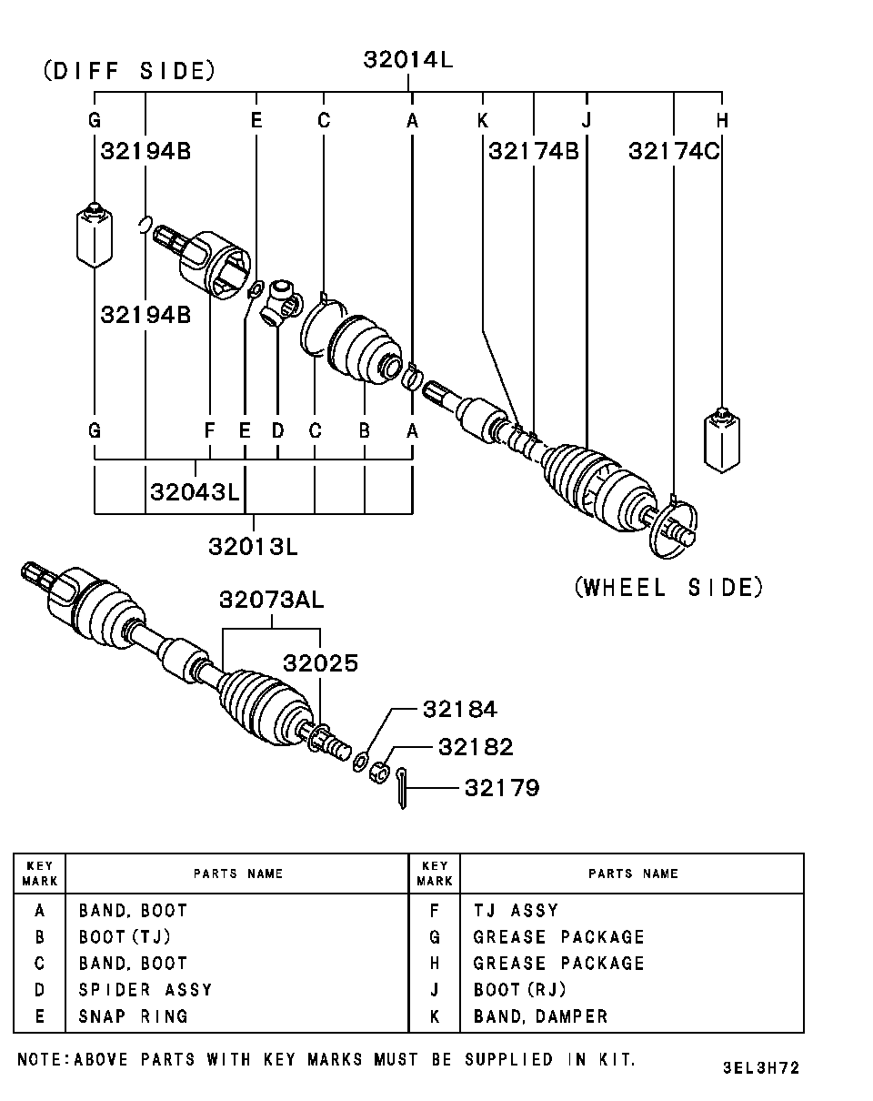 Mitsubishi MN147081 - Manžetna, pogonsko vratilo parts5.com