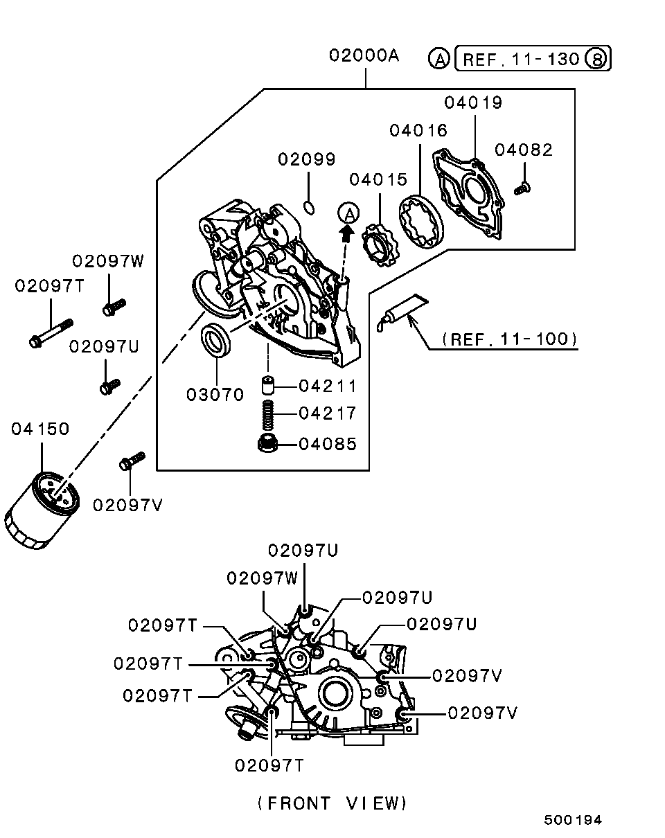 Mitsubishi MD 135 737 - Filtru ulei parts5.com