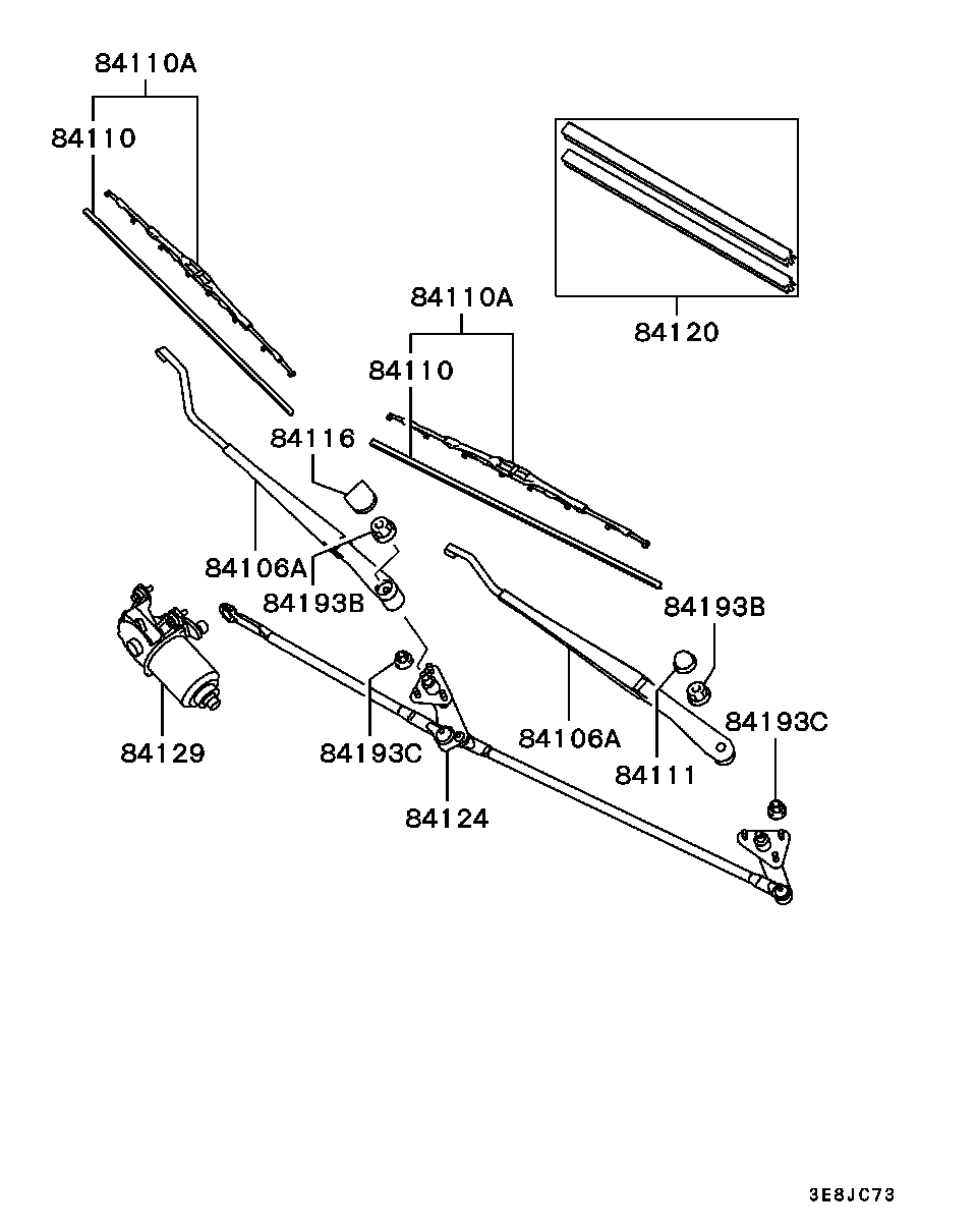 Mitsubishi MR245987 - Μάκτρο καθαριστήρα parts5.com