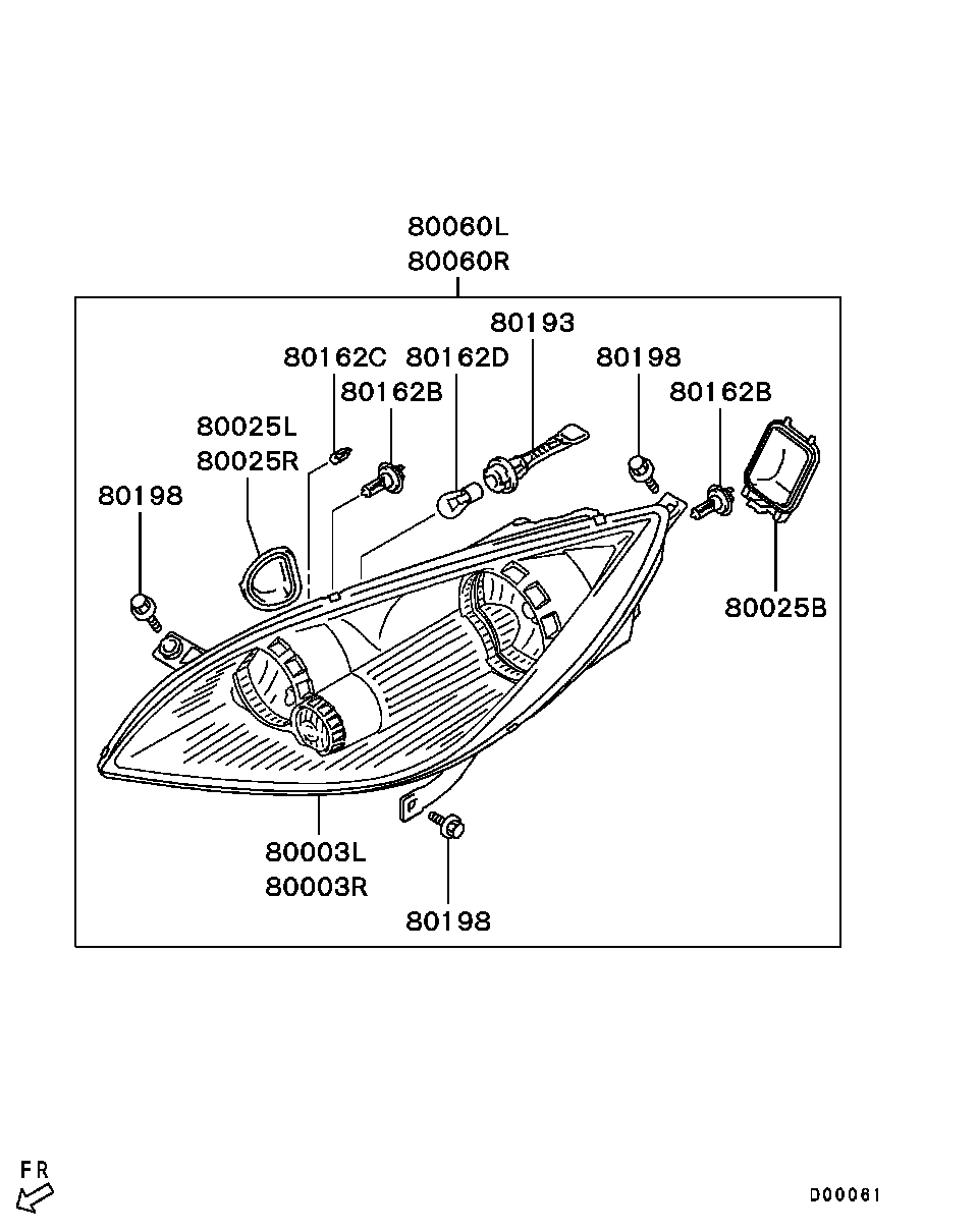 Mitsubishi MS820972 - Lámpara, faro antiniebla parts5.com