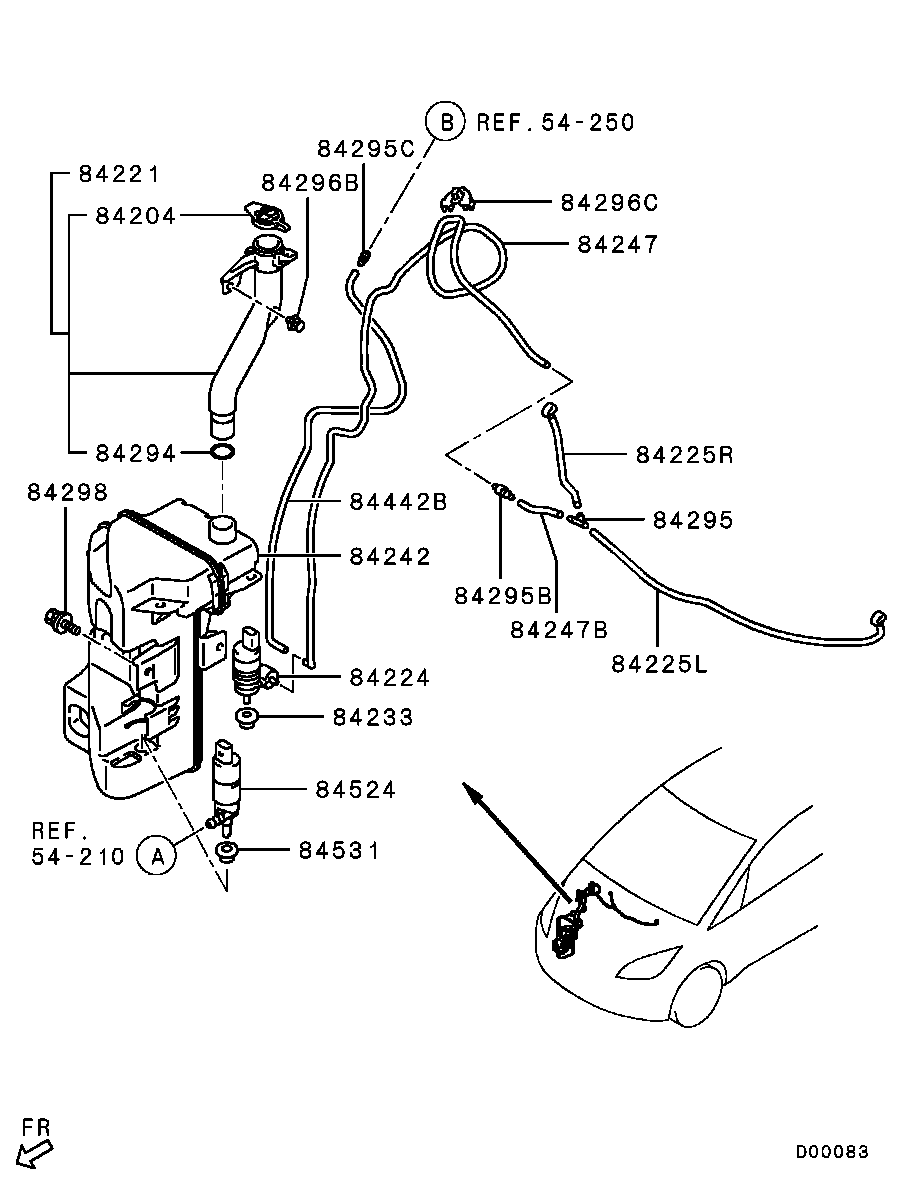 Mitsubishi 8260A021 - Vodní čerpadlo ostřikovače, čistění skel parts5.com