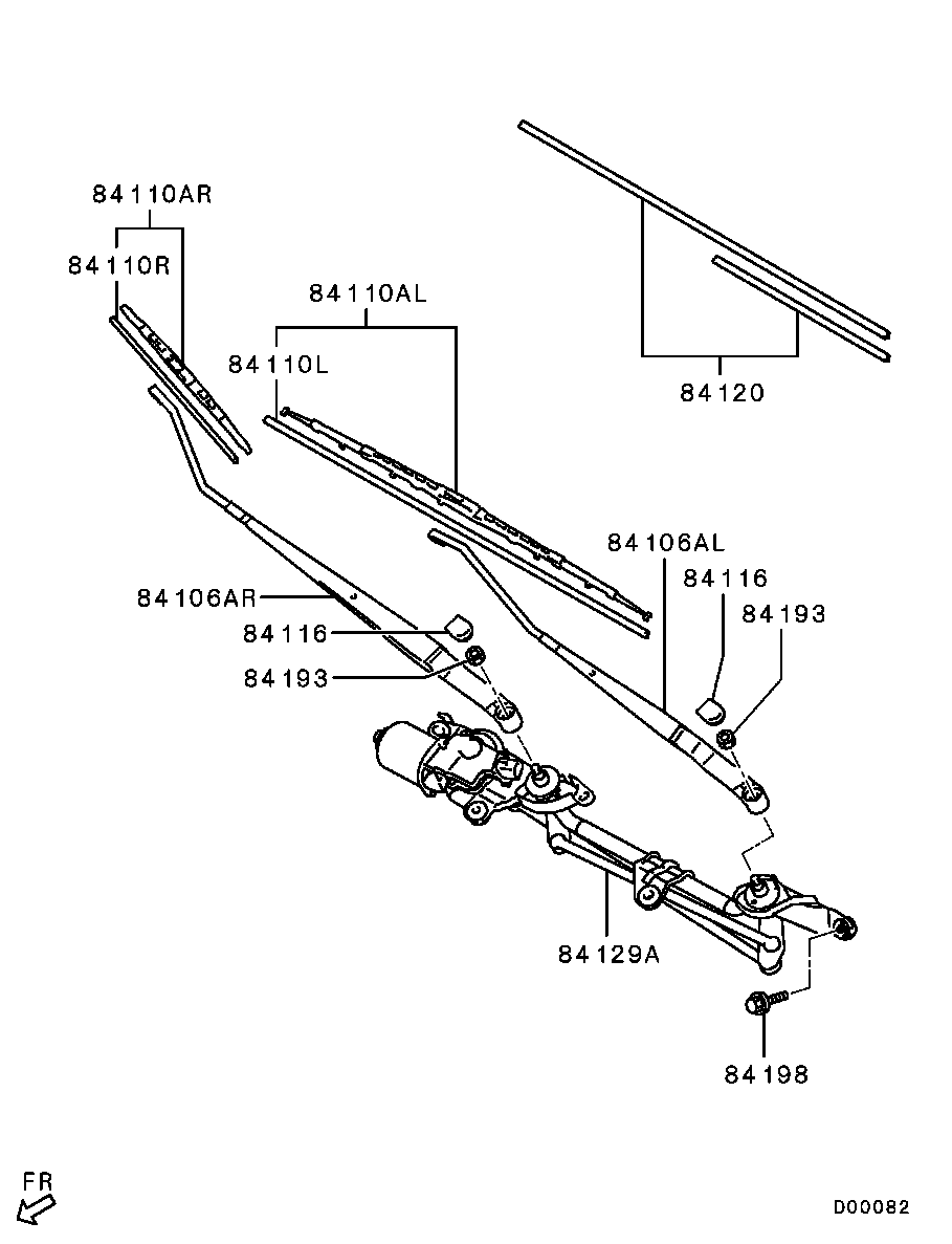 Mitsubishi 8250A037 - Wiper Blade parts5.com