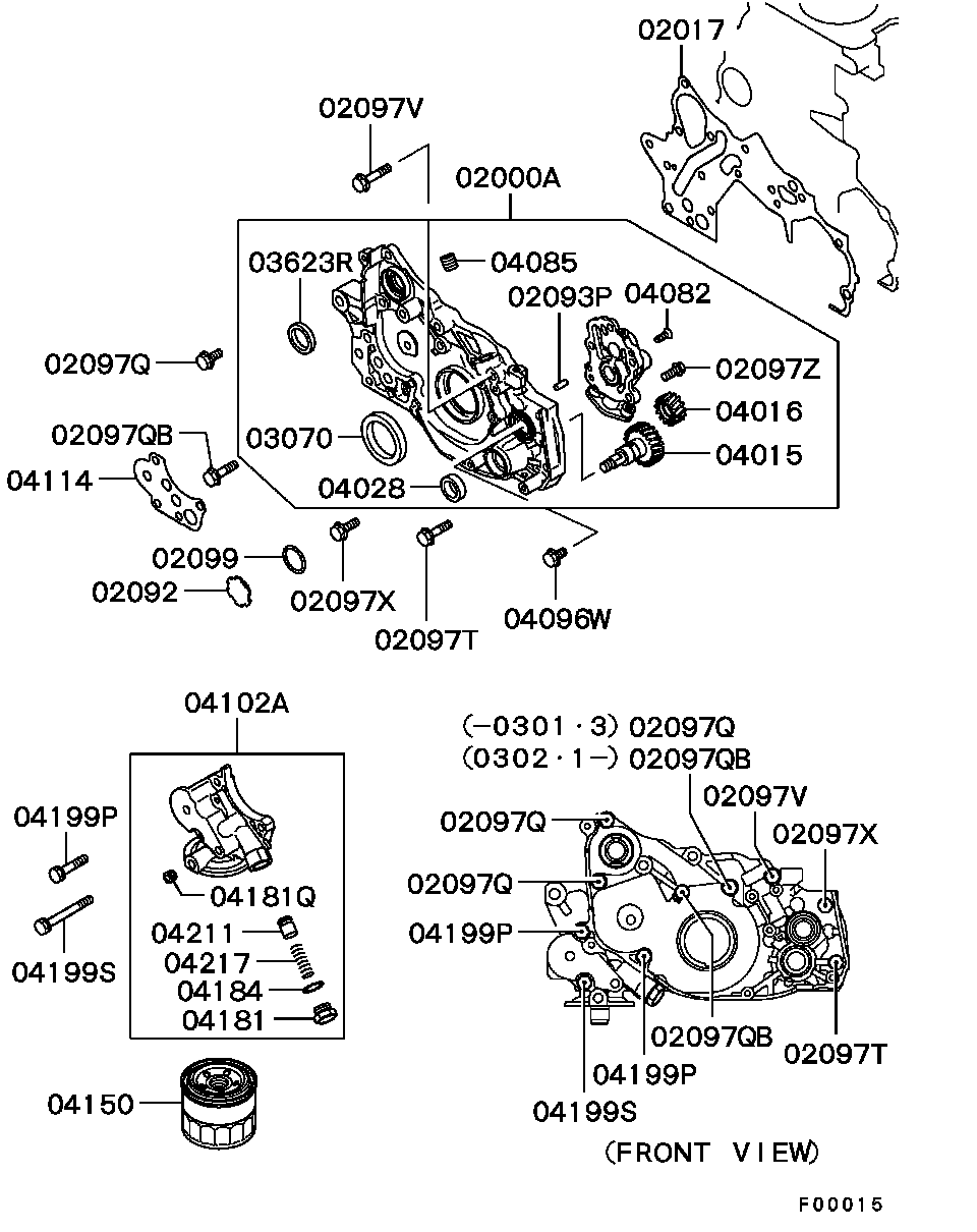 Mitsubishi MD136466 - Yağ filtresi parts5.com