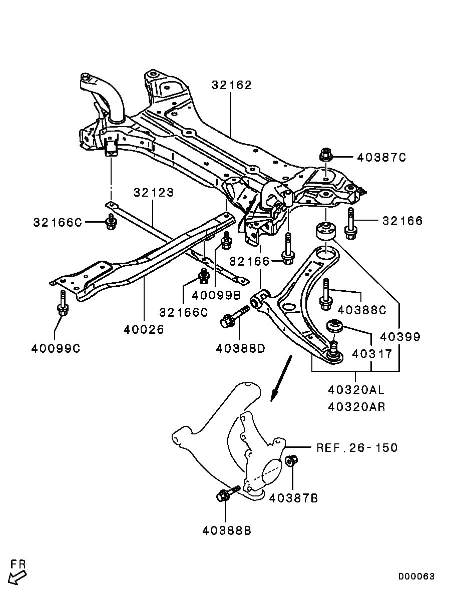 Mitsubishi 4013A009* - Õõtshoob, käändmik parts5.com