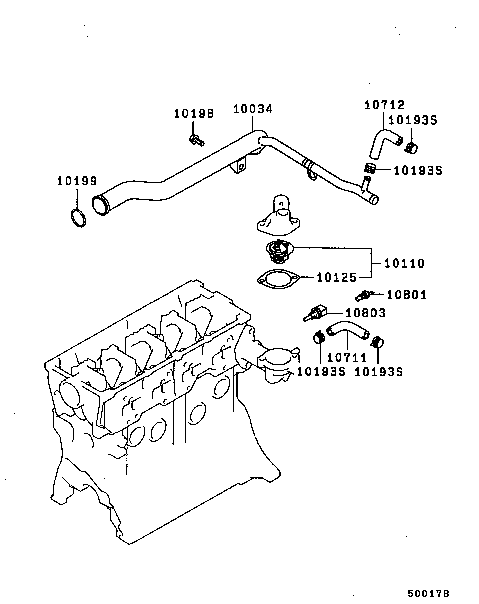 Mitsubishi MD972903 - Termostat,lichid racire parts5.com