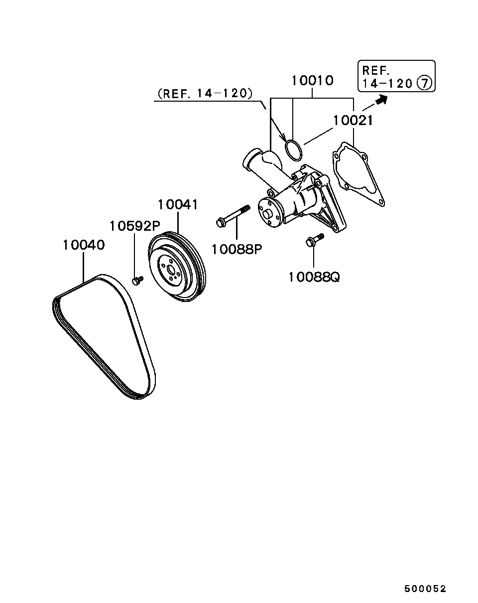 Mitsubishi MD117356 - Pasek klinowy wielorowkowy parts5.com