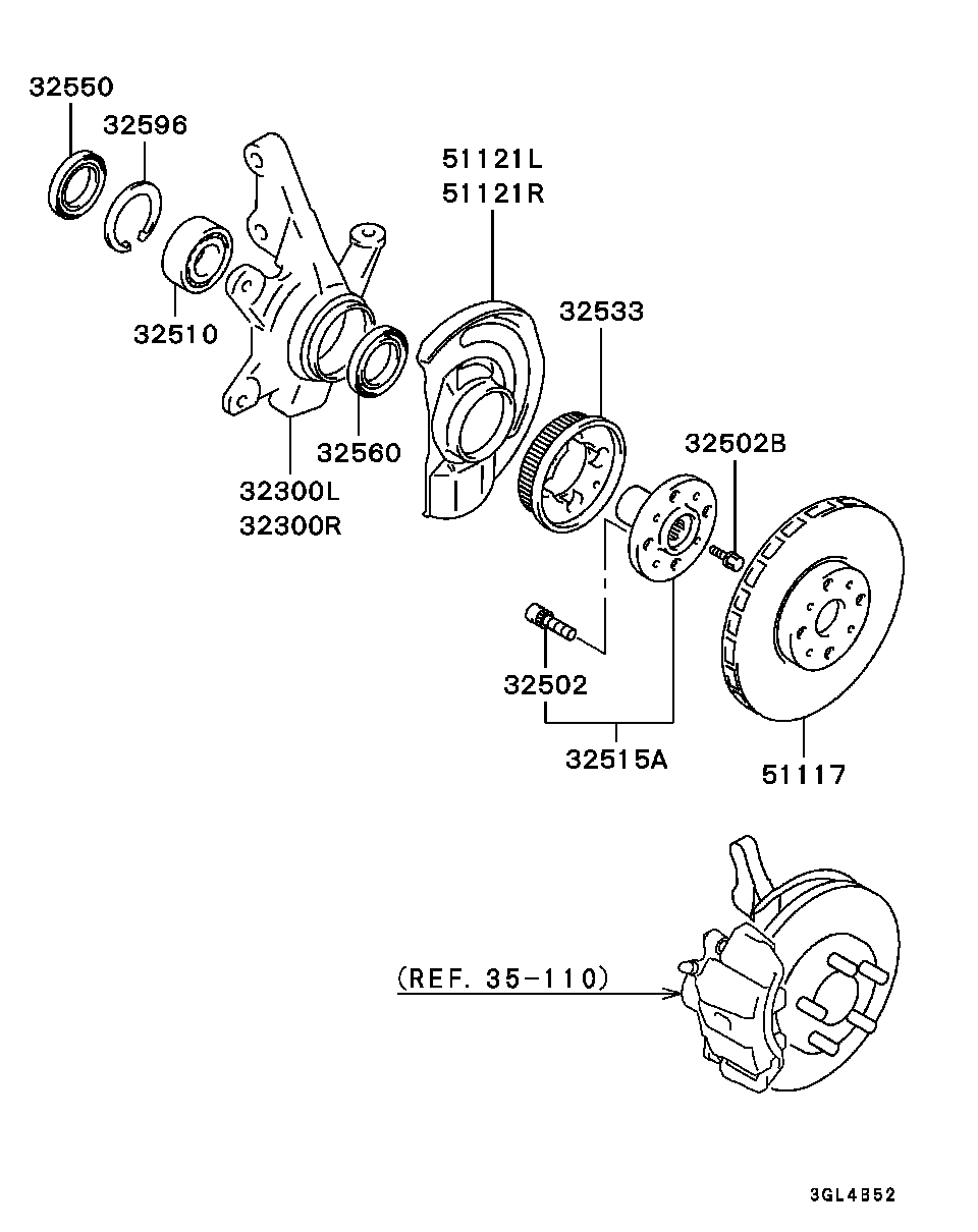 Mitsubishi MB303865 - Set rulment roata parts5.com