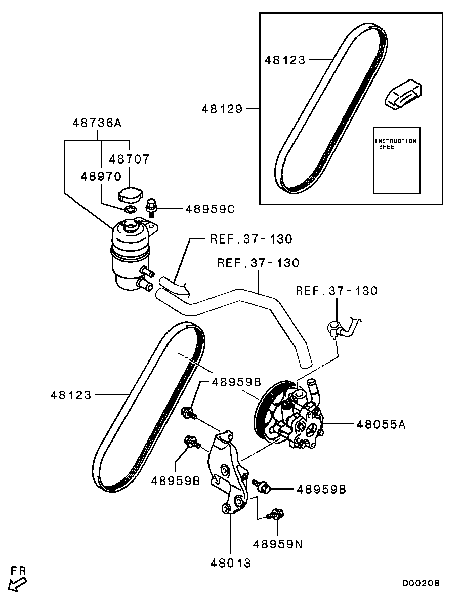 Mitsubishi 4451A112 - Curea transmisie cu caneluri parts5.com