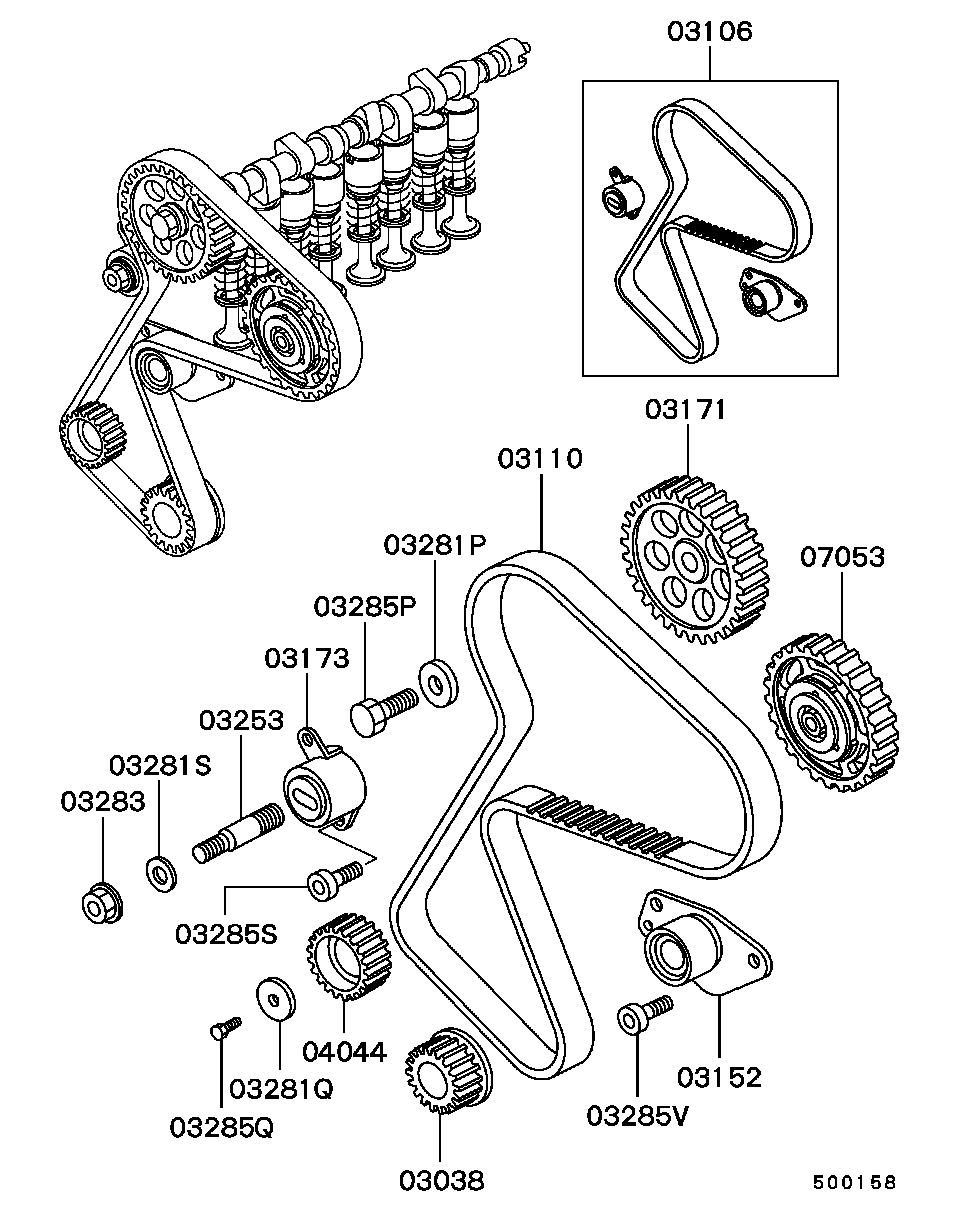 Mitsubishi M855992 - Seade / juhtrull,hammasrihm parts5.com