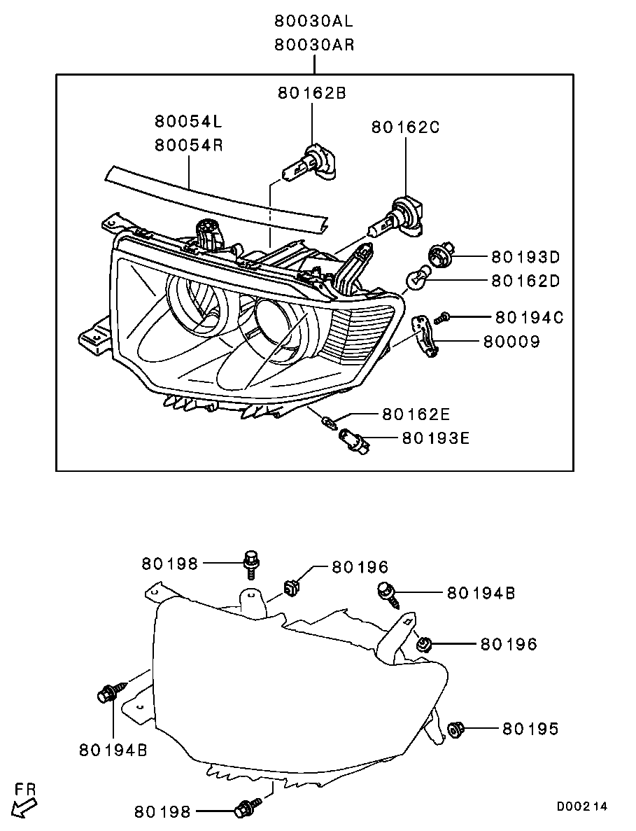 Mitsubishi MS820968 - Bulb, fog light parts5.com