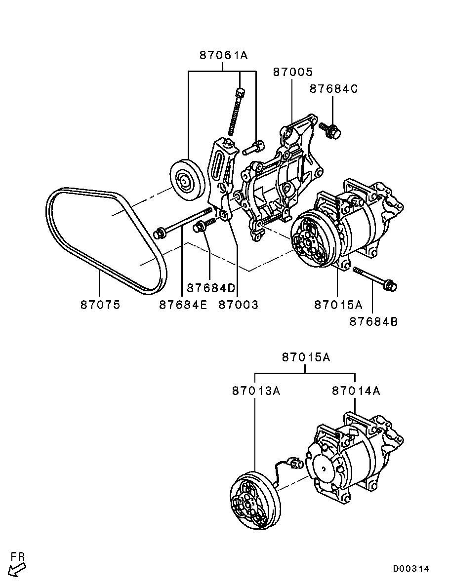 Mitsubishi MB958692 - Klinasti kaiš parts5.com