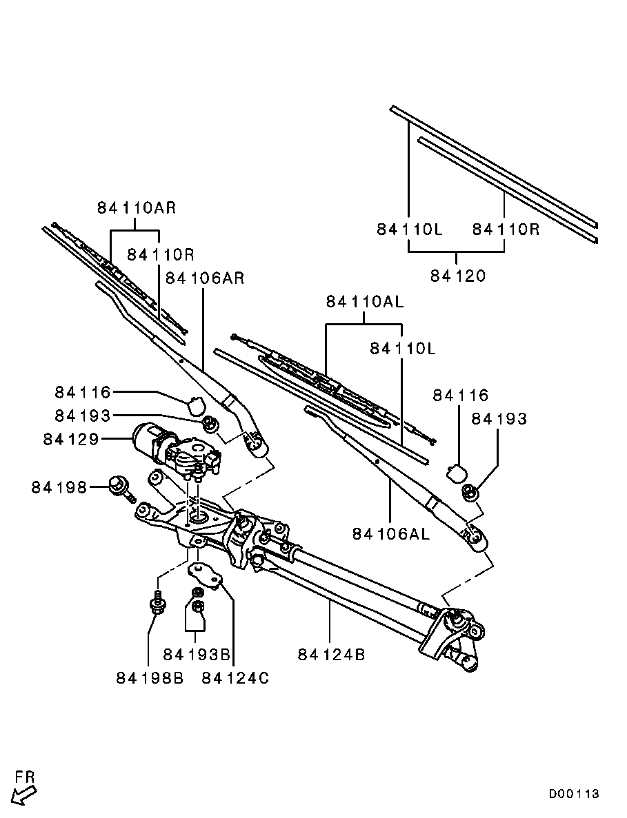 Mitsubishi 8250A114 - Μάκτρο καθαριστήρα parts5.com