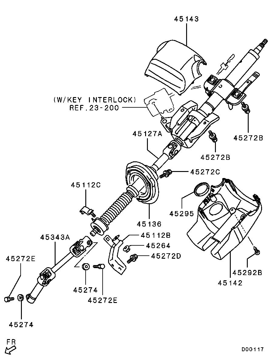 Mitsubishi MN125326 - Wał kierowniczy parts5.com