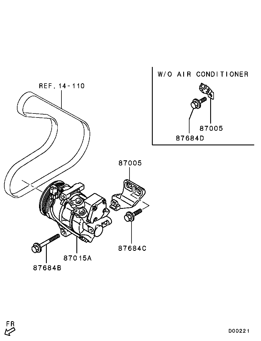 Mitsubishi 7813A058 - Compressor, air conditioning parts5.com