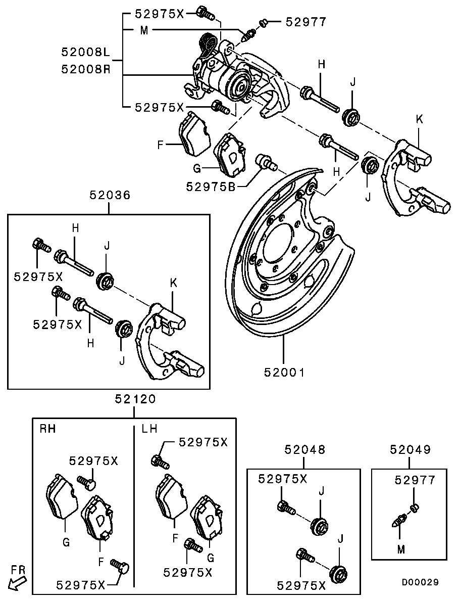 Mitsubishi 4605A073 - Féknyereg parts5.com