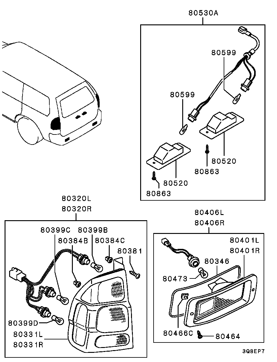 Mitsubishi MS 820046 - Polttimo, mittariston valo parts5.com