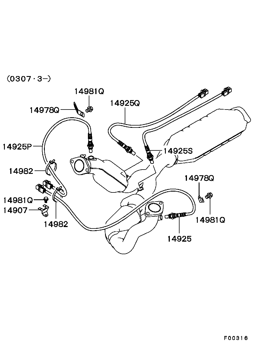 Mitsubishi MR507378 - Αισθητήρας λάμδα parts5.com