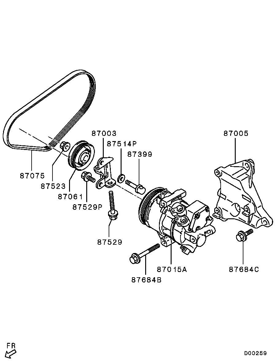 Mitsubishi 7813A059 - Kompresor, klimatyzacja parts5.com