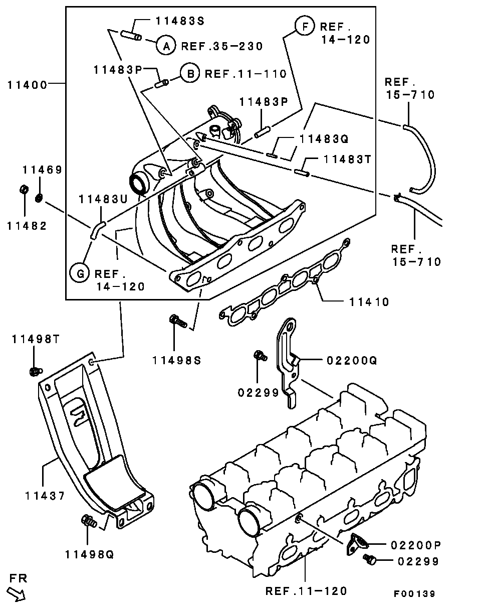 Mitsubishi MF430005 - Гайка, изпускателен колектор parts5.com